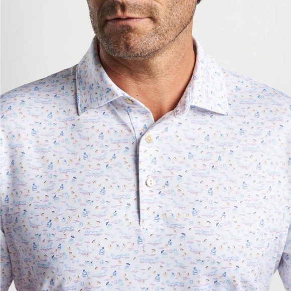 Peter Millar Other - Peter Millar “5 O’Clock in Fiji” Summer Comfort Jersey Golf Polo Large